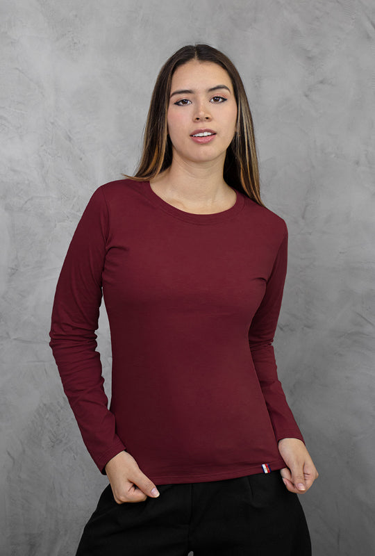 Polo Basico Manga Larga Mujer