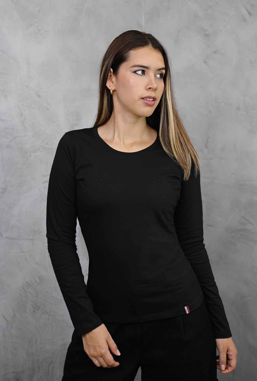 Polo Basico Manga Larga Mujer