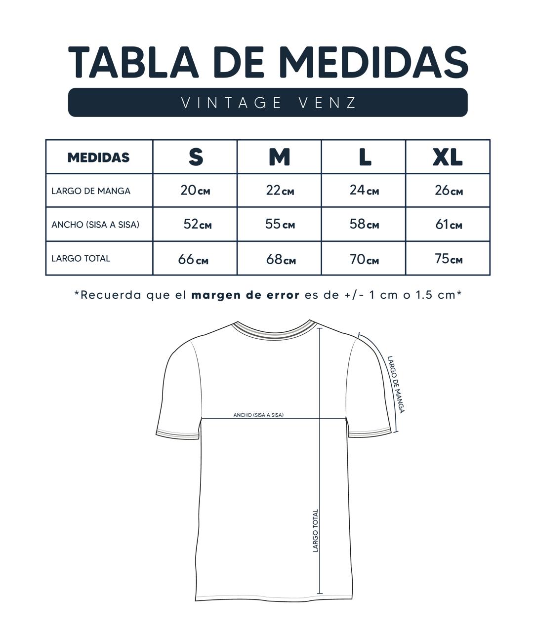 Guía de Tallas Polo Vintage Venz