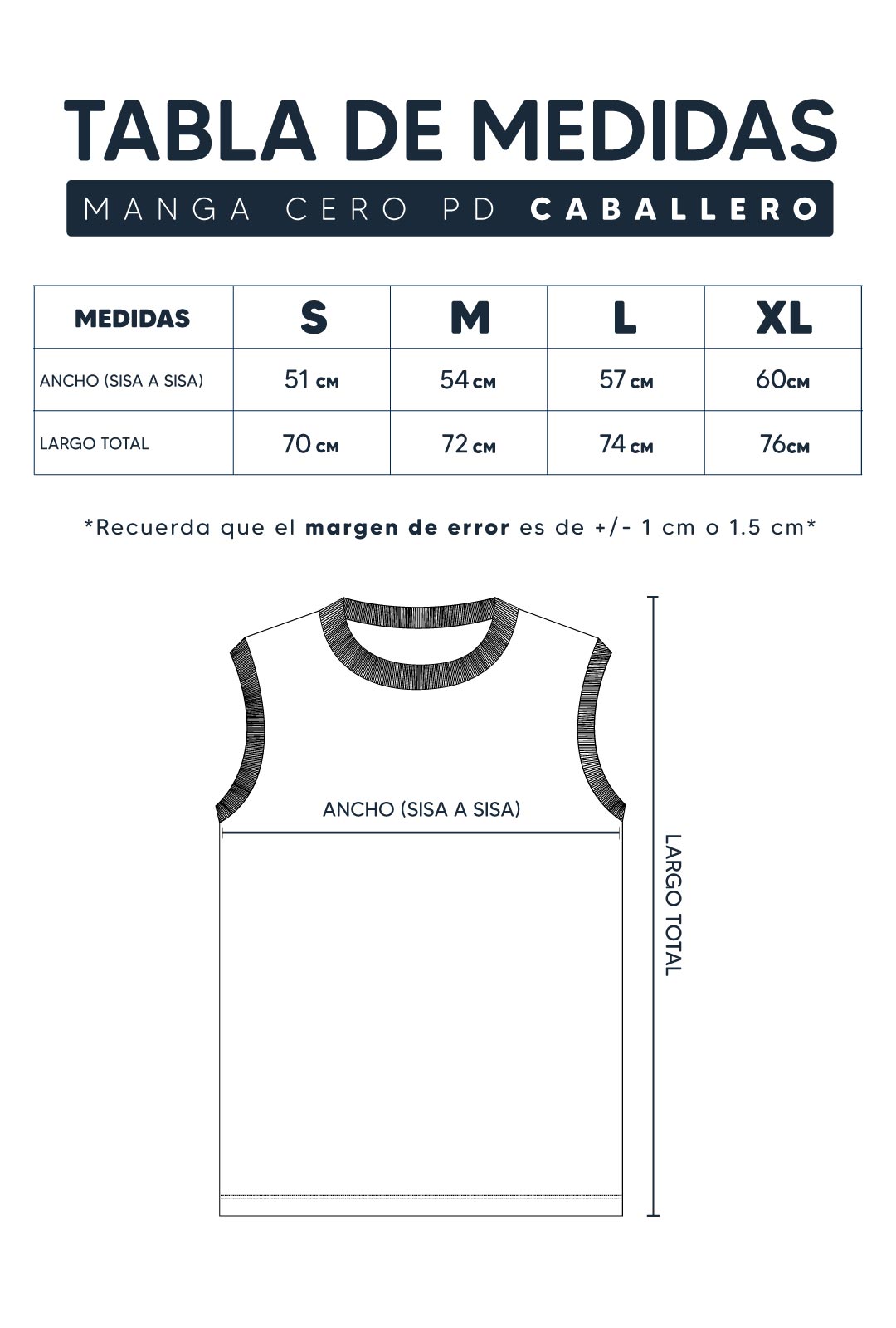 Guía de Tallas Manga Cero