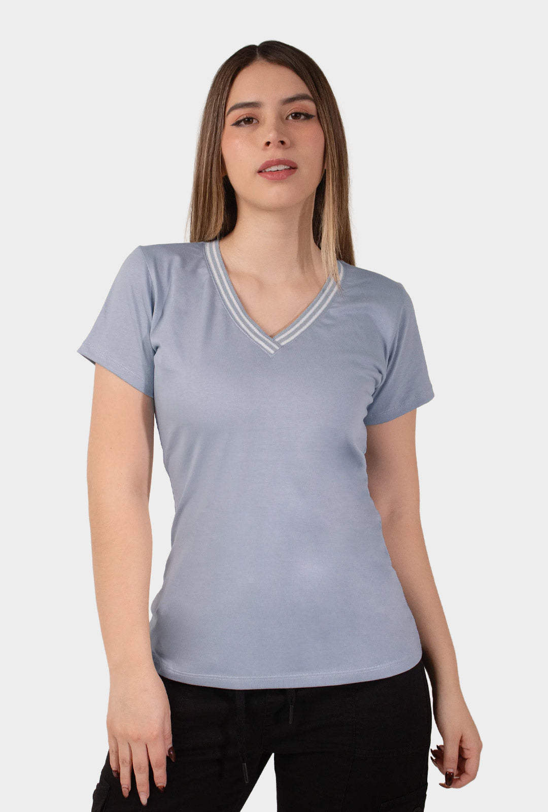 polo-capri-cuello-v-denimbb-mujer-frente#Color_Denim BB