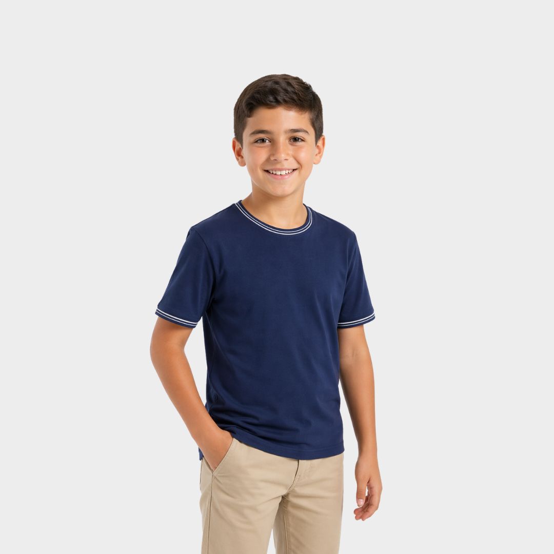 Polo para Niño en Algodón Waffle