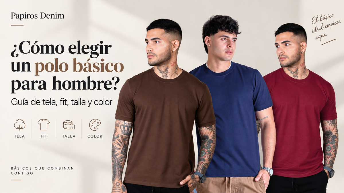 ¿Cómo elegir un polo básico para hombre? Guía de tela, fit, talla y color