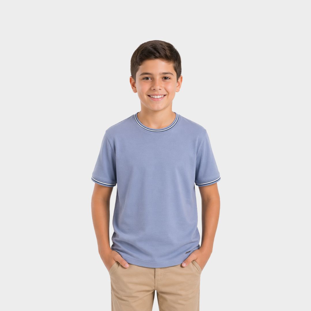 Polo para Niño en Algodón Waffle