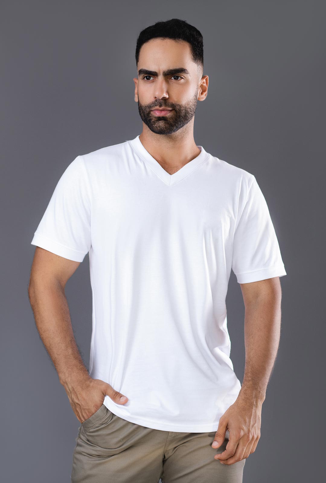 Polo para hombre - Básico Cuello V