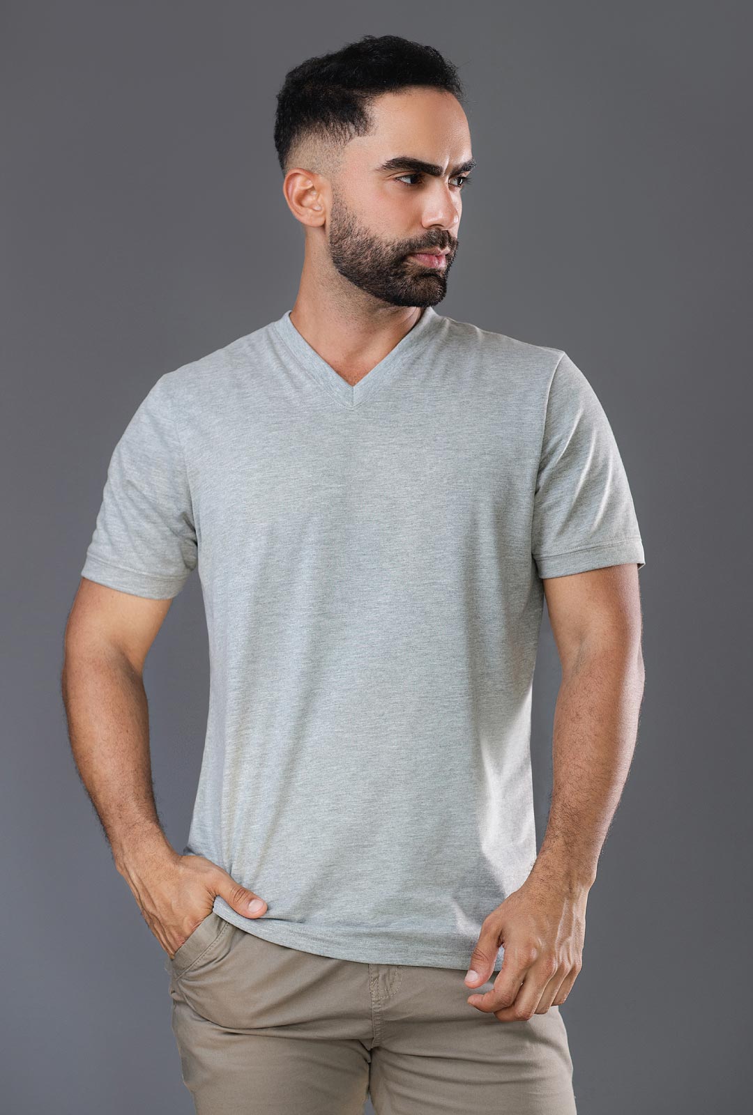 Polo para hombre - Básico Cuello V