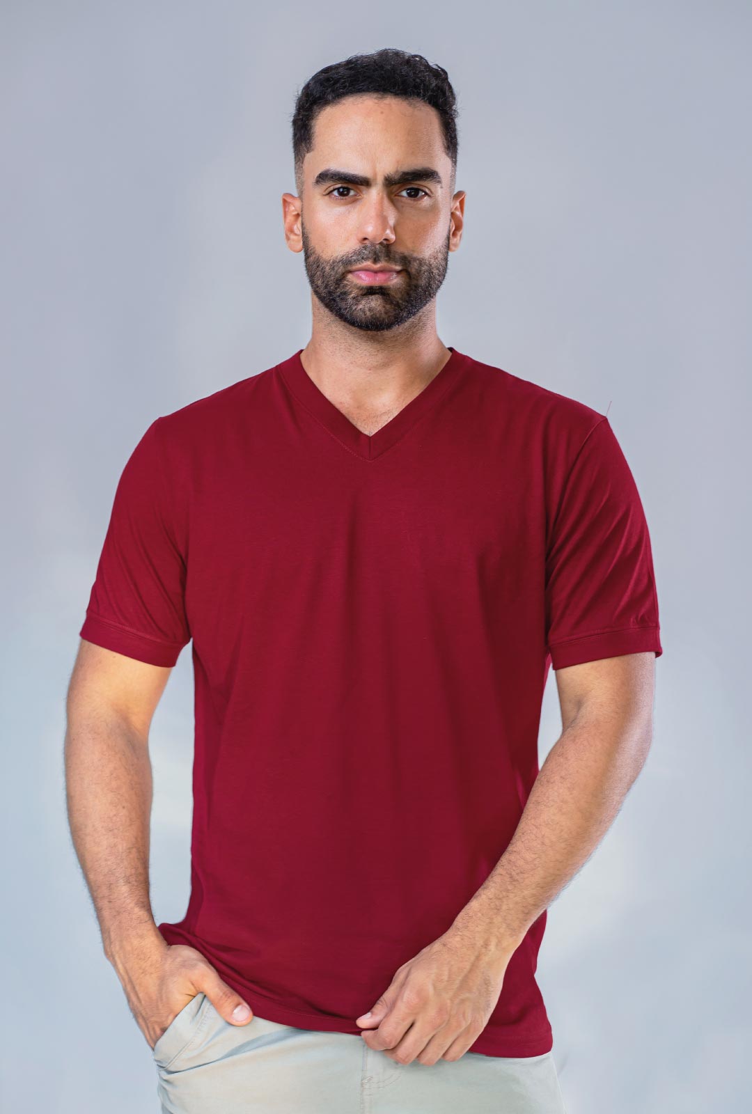 Polo para hombre - Básico Cuello V