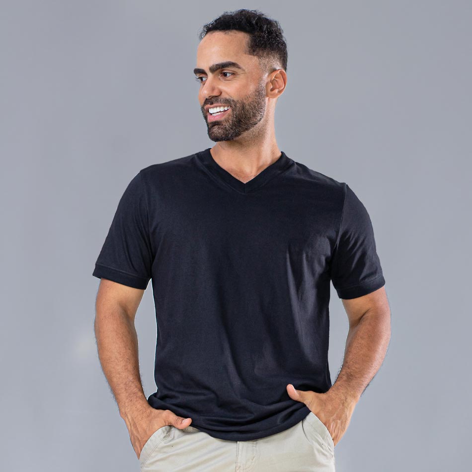 Polo para hombre - Básico Cuello V