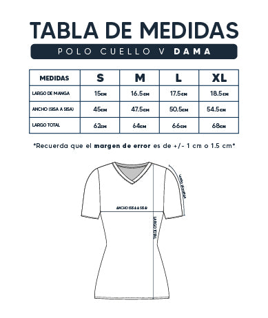 Guía de Tallas Básico Cuello V 