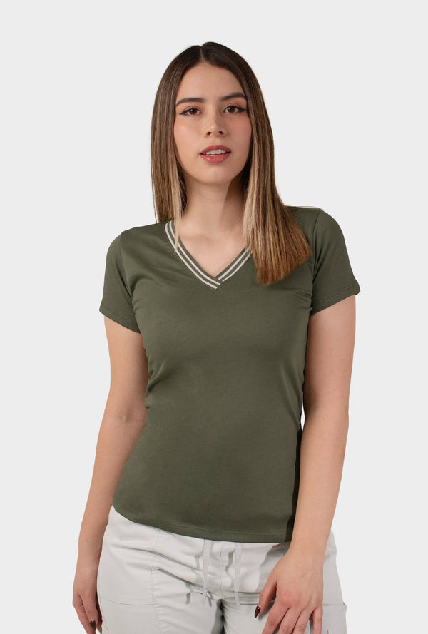 Polo Capri Cuello V Mujer