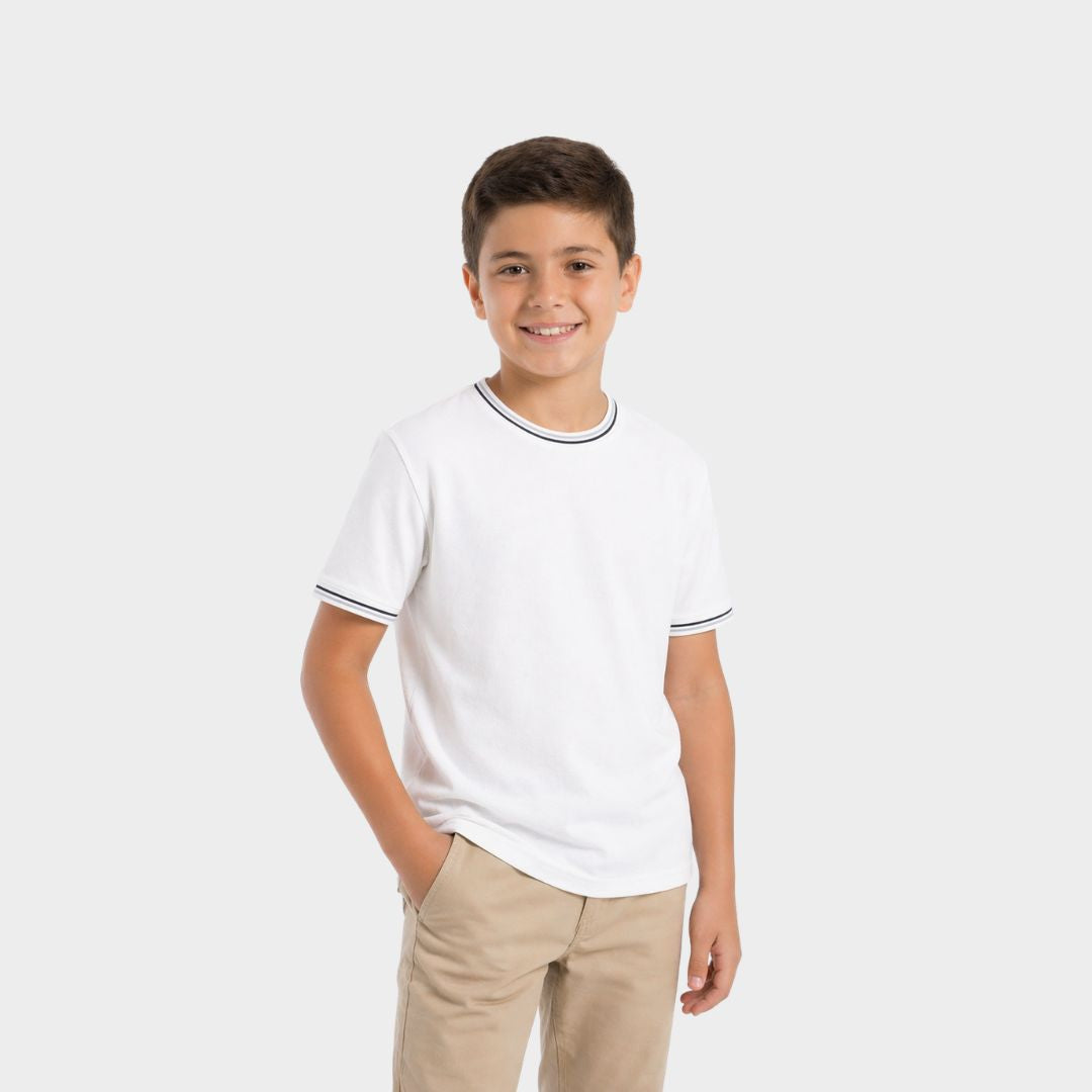 Polo para Niño en Algodón Waffle